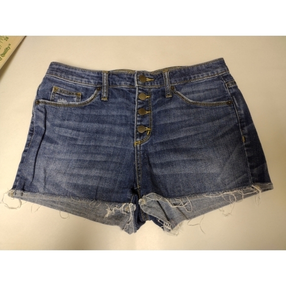 Universal Thread high rise shortie button fly denim cutoffs - Picture 1 of 11